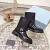 Top Women Designers Rois Boots Ankle Martin Stövlar Nylons Militär Inspirerad Combat Boot Nylon Bouch Bifogad Non-Slip Martins Skor Öken Korta Stövlar med Bälte