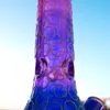 물 담뱃대 얼음 핀치 비커 Big 봉 13 인치 머리 글자 봉수 파이프 보라색 다채로운 다운 시스템 오일 DAB 조작 LXMD20108 수공예 7mm 두께