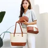 Pink Sugao Designer Women Facs 3pcs مجموعة Pu Leather Handbags Tote Crossbod