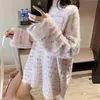 Z Długim Rękawem Lazy OF Loose Sweter Kobiety Wiosna Jesień Oversized Dzianiny Pullover Topy Koreański Biały Różowy Żółty 210513