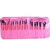 Profesionella 24pcs Makeup Brushes Set med PU Bag 10 Färger Tillgängliga Högkvalitativa Makeup Tools Tillbehör
