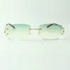 Direktvertrieb: Designer-Sonnenbrille 3524026 mit Daimond-Metallpfotendrahtbügeln, Größe: 18–140 mm