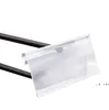 سعر العلامات أصحاب PVC البلاستيك تسجيل الملصقات مقطع الإطار عرض حامل باللون الأبيض واضح حامل البطاقة الرف RRF12854