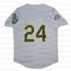 Retro Baseball 1989 et 1990 Maillots gris 33 Jose Canseco 43 Dennis Eckersley 51 Willie McGeeb