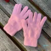 Vijf vingers handschoenen Mode Pluche Warm Riding Dames Rijden Winter Black Mittens Thermal Pols Warmer Pink