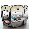 Portable pliant tente pour animaux de compagnie parc respirant facile octogone clôture extérieure amovible chiot chenil lit pour chats 210924