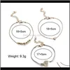 Charm Schmuck Drop Lieferung 2021 Armbänder Set 3 Stück Paket Herz Runde Scheibe Aessory Schnitzerei I Love Mama Seil Perlenkette Goldfarbe plattiert Bg