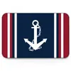 Vertical Stripe White Anchor Doormat Non-slip Rug Soft Bath Mats Bathroom Supplies Carpet Living Room 210727