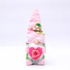 Mothers Day Dwarf Doll Party Supplies Pearl Flower Faceless Dolls Creative Gift Cloth Art Gnome Home Window Decoration w-00749