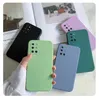 Funda blanda de TPU de silicona líquida cuadrada de borde recto para OPPO Reno 6 Pro Plus A91 A94 A95 100 unids/lote