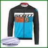 Pro Team Scott Cycling Jersey Mens Winter Thermal Fleece Lange Mouwen Mountainbike Shirt Road Fiets Tops Warmer Racing Kleding Outdoor Sportswear Y21050641
