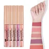 Teyason 5 pcs Nude Matte Líquido Batom Set Sexy Vermelho Veludo Lip de Lip Waterproof Makeup Lésbas Lábios Lábios Tonalizados Beleza Cosmética