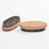 Brosses à barbe en poils de sanglier naturels pour hommes Massage du visage en bambou qui fait des merveilles pour peigner les barbes RRD6803