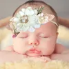 Pérola Lace Artificial Flor Headband Nascido Headband Para Bebé Handmade Handmade Hairband Acessórios 211023