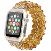 Correas de reloj con cuentas de cristal de lujo con caja de diamantes para Apple Watchband Ultra 49mm 41mm 45mm 38mm 40mm 42mm 44mm Retro Beaded Stretch Band iwatch series 8 7 6 SE 5 3