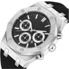 Moda pulseira de silicone relógio masculino marca superior militar esportes relógios data automática vestido designer relógio de pulso presentes masculinos inteiros w237n