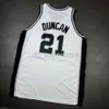 100% Cousu Tim Duncan 2001 2002 Jersey 911 Hommes XS-5XL 6XL chemise maillots de basket Retro NCAA