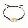 Charme pulseiras de alta qualidade estilo nariz de porco pulseira corda de cera ajustável para mulheres aço inoxidável moda pulso jóias 216v