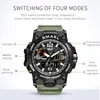 Smael Brand Men Sports regarde double affichage analogique Digital LED Electronic Quartz Wrists Wristproofing Swimming Military Wrist W7810468