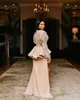 2021 Plus Size Arabic Aso Ebi Champagne Luxurious Sexy Prom Dresses Lace Pearls Beaded Evening Formal Party Second Reception Gowns Dress ZJ335