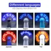 Ny Mini Portable Custom Message Battery Colorful Light Fan Programmerbar LED Display handhållen elektrisk kylfläkt