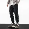 Mode Streetwear hommes jean coupe ample épissé coton Denim Cargo pantalon Vintage Designer Hip Hop Joggers jambe large Baggy pantalon