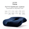 Pillow CHECA GOODS Premium Comfort Seat Cushion NonSlip Orthopedic 100% Memory Foam Coccyx Cushion for Office Chair Car Seat 210317