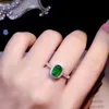 KJJEAXCMY fine jewelry 925 sterling silver inlaid natural gemstone Emerald noble Woman's ring Support test ing