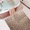 Badrum Golvmatta Pebble Design Non-Slip Square Carpet Bad Dusch Badkar PVC Pad, 211109