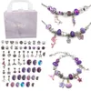 DIY Bead Bracelet Cartoon Crystal Glass Alloy Kits for Children Handmade Jewelry Makings with Gift Box Friendship Bracelets