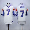 Chen37 Blue Mountain State Football Moive 54 Thad Castle Jersey 7 Alex Moran Men Breathable Embroidery and Sewing Team Color Blue White Top/High