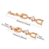 Link Bracelets Chain WEIMANJINGDIAN Brand White / Rose Gold Color Plated Extenders Extension Buckles For Bracelet Or Necklace