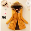 Moda Parka Cappotto Donna Plus Size Manica lunga Spessa Calore Abbigliamento Autunno Inverno 16 colori Giacca in cotone con cappuccio JD598 211011
