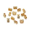 20100 pçslot ouro aço inoxidável em branco post brinco pinos base com brincos plug descobertas orelha de volta para diy jóias making5189601