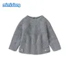 Baby Tröjor Stickade nyfödda Bebes Boys Flickor Solid Färg Pullovers Jumper Höst Långärmad Toddler Spädbarn Knitwear Kläder Y1024