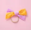 Baby Bögen Stirnband Tie Dye Bowknot Samt Mädchen Herbst Winter Haar Zubehör Kinder Party Haarbänder Kleinkinder Haarbänder