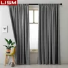 LISM Modern Blackout Cortina de Cortina Cor Sólida Cortina de Luxo para sala de estar Bedroom Cortinas Janela Tratamento Decorativo Drape 210712