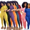 Equipamento de Yoga Mulheres Tracksuits Senhoras Calças de Mangas Curtas Duas Peças Mulher Calças Lápis Terno Exercício Exercício Running Workout Roupas Confortáveis ​​Oito Cores