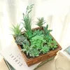 Home Tuin Decoratie Groene Kunstmatige Vetplanten Planten Desktop Mini Kleine Bonsai Slaapkamer Woonkamer Ornament Feestartikelen