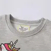 Jumping Meters Arrivée Licornes Sweatshirts pour filles Automne Hiver Enfants Coton Vêtements À Manches Longues Blouse Tops 210529