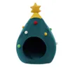 Pet Cat Dog House Kennel Puppy Cave Sleeping Bed Christmas tree shape Winter Warm Bed For Cats Dog House cama para cachorro 2101006