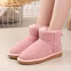 Classic WGG Brand Women Boots Popular Australia Gear Suminine Leather Chaussures Femme Mini Short Tall Boot Snow Boot noir Pink US4 - US13