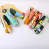 Sacs à crayons 1Pc étui motif de personnalité toile florale sac cosmétique avec fermeture éclair accessoire d'emballage de voyage pour fournitures de bureau scolaire
