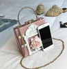Borsa da donna di marca all'ingrosso in fabbrica moda borse di fiori in rilievo barocco borse a tracolla personalizzate con punta di diamante per cena