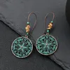 Retro Anncient Bronze Flower Butterfly Kolczyki Dangle Hollow Charm Ear Rings for Women Animal Fashion Jewelry Will and Sandy