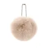 13 Colors 8CM Faux Rabbit Fur Ball Keychains Women Girls Car School Bag Keys Ring Cute Chain Pompom Key Chains Jewelry Accessories DD060