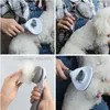 Pet Combs Dog Hair Removal Comb Grooming Brush Stainless Steel Cat Brushes Automatic Non-slip Brushs For Dogs Cats Cleaning Supplies Gift Beauty Tools