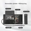 Kosmetiska väskor fodral förvaringspåse arrangör Happy Makeup Kvinnor Borsta Rolling Case Portable Travel Bagcosmetic