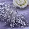 Bruids bruiloft hoofdeces 2021 jonge dame kristal haar accessoires hoofddeksel voor vrouwen zilveren steentjes kristallen hoofdband party haarkleding 40 * 12cm luxe