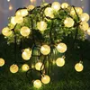 5M 10M Lampada solare Sfera di cristallo Impermeabile LED String Light Fata Lampadina Giardino Decorazioni natalizie per luci solari esterne Ghirlanda 211104